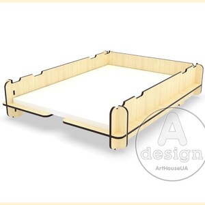 Modular A4 Paper Desk Organizer Laser Cut Vector File SVG Office Storage System image 3