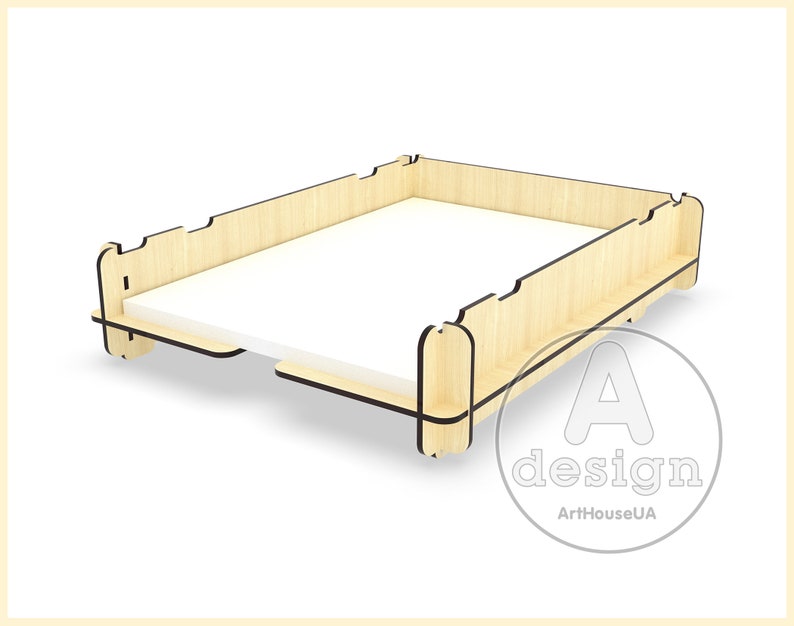 Modular A4 Paper Desk Organizer Laser Cut Vector File SVG Office Storage System image 3