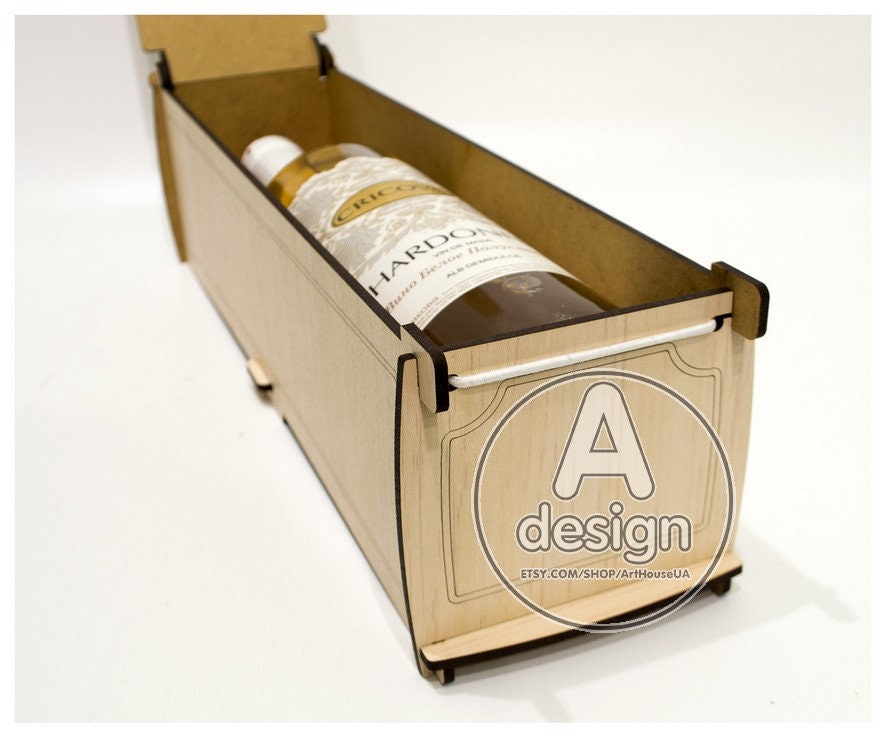 Wine Box Vector Wineboxv26 Wine Box Laser Cut File Plywood Etsy