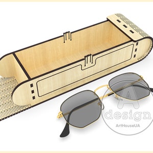 Glasses Storage Case SVG Laser Cut File Wooden Eyeglass Holder Box Design image 9