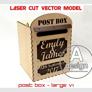 Vetor de corte a laser de caixa de cartão de casamento, arquivo de corte a laser de caixa de correio de casamento, caixa de dinheiro, caixa de correio, decoração de casamento, arquivos a laser SVG, DXF, CNC, V1