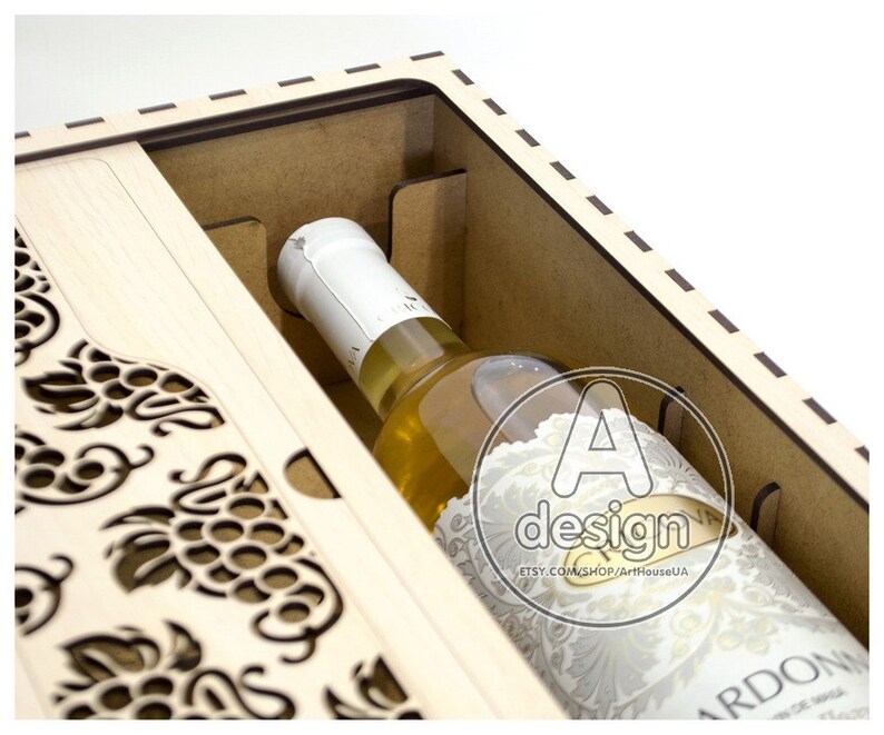Wine box WineBoxV25 Wood Wine box Plywood Wine box Vine Etsy
