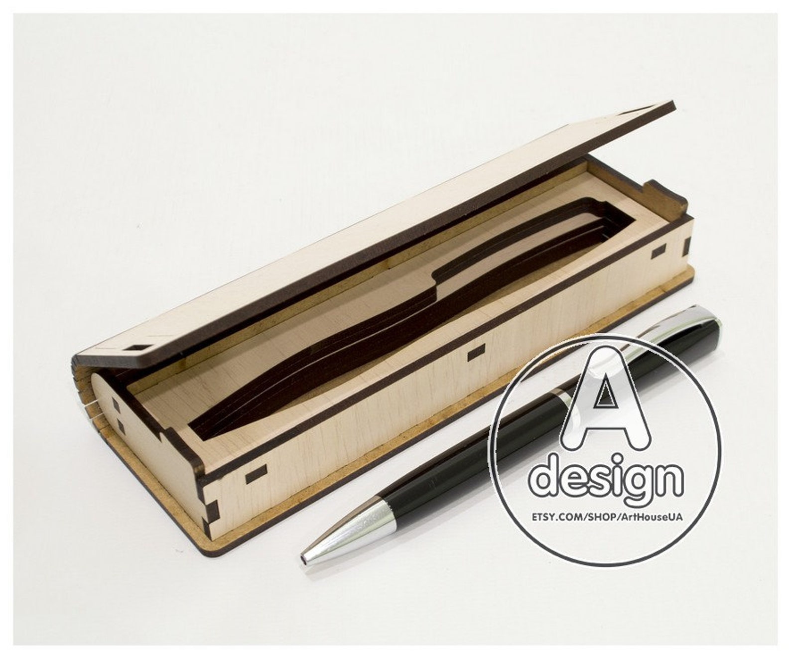Wooden pen case Pen box Pen case Luxury pen case Vector Etsy