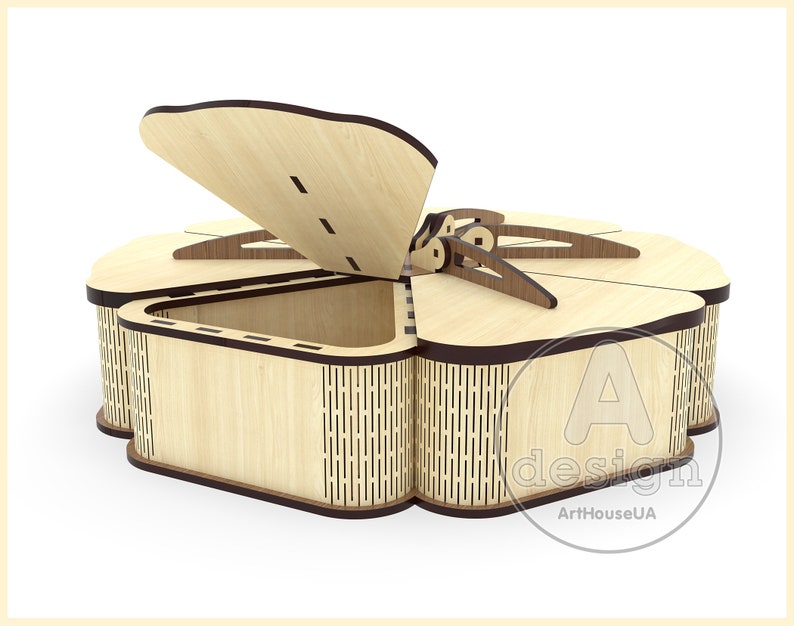 Jewelry Box SVG Vector for Laser Cut Unique Box for Threads Etsy