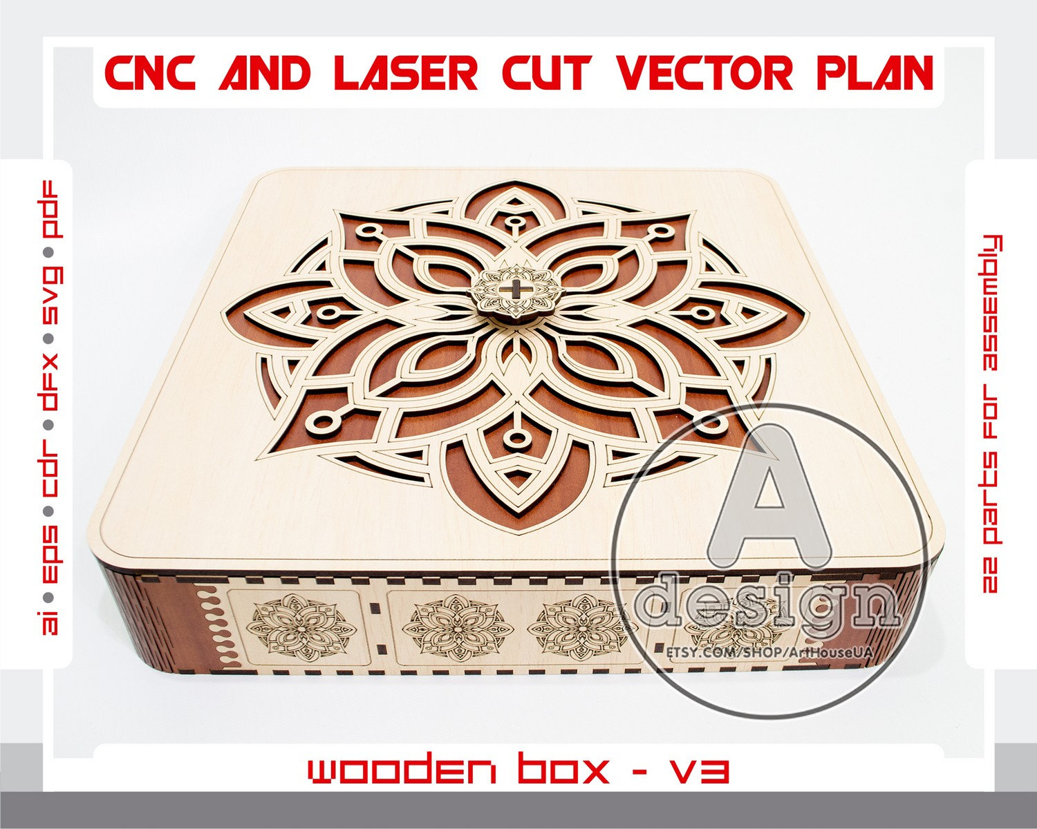 Wood Brown Laser Cut Box, For Gift at Rs 35/piece in Moradabad
