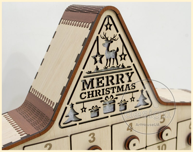 Laser Cut Wooden Advent Calendar: A Festive Countdown to Christmas