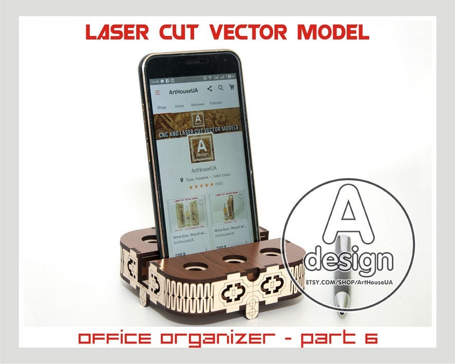 Wood Office Organizer Wood Desk Organizer Pencil Cup Desk Etsy