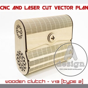 Clutch Tasche, Abendtasche, Holztasche, Seidenkupplung, Holzkupplung, Clutch Geldbörse, handgefertigte Handtasche, Sperrholz-Kupplung, Laser geschnitten, Cnc-Datei, Cl2-13