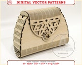 Digital Vector File for Wooden Clutch, Laser Cut Evening Bag SVG DXF