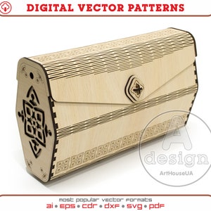 Clutch Tasche, Abendtasche, Holztasche, Seidenkupplung, Holzkupplung, Clutch Geldbörse, handgefertigte Handtasche, Sperrholz-Kupplung, Laser geschnitten, Cnc-Datei, Cl-17