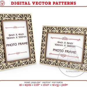 Mehrschichtige Bilderrahmen SVG-Datei, Laser geschnittene Bilderrahmen, Wandkunst Bilderrahmen Laser geschnittene Dateien, Fotohalter DXF, Fotorahmen Glowforge Dateien