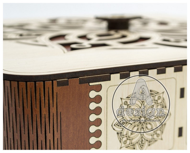 Download Box Svg Files V4 Cnc Cut File Plywood Box Laser Pattern Wooden Box Box Dxf File