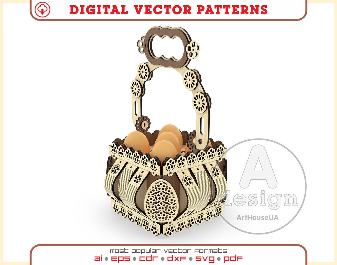 Easter Basket Laser Cut File, Egg Holder SVG (digital Download) - Etsy
