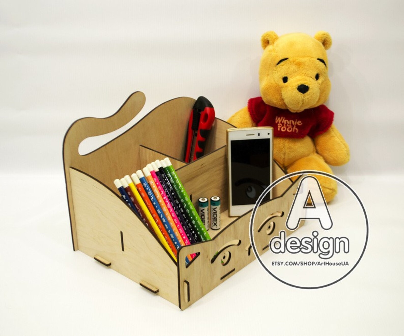 Wooden Desk Organizer Docking Station Wooden Organizer for Etsy