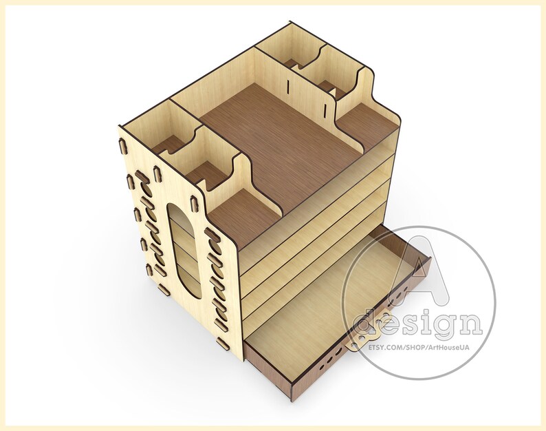 Wood Office Organizer Wood Desk Organizer Pencil Cup Stand Etsy