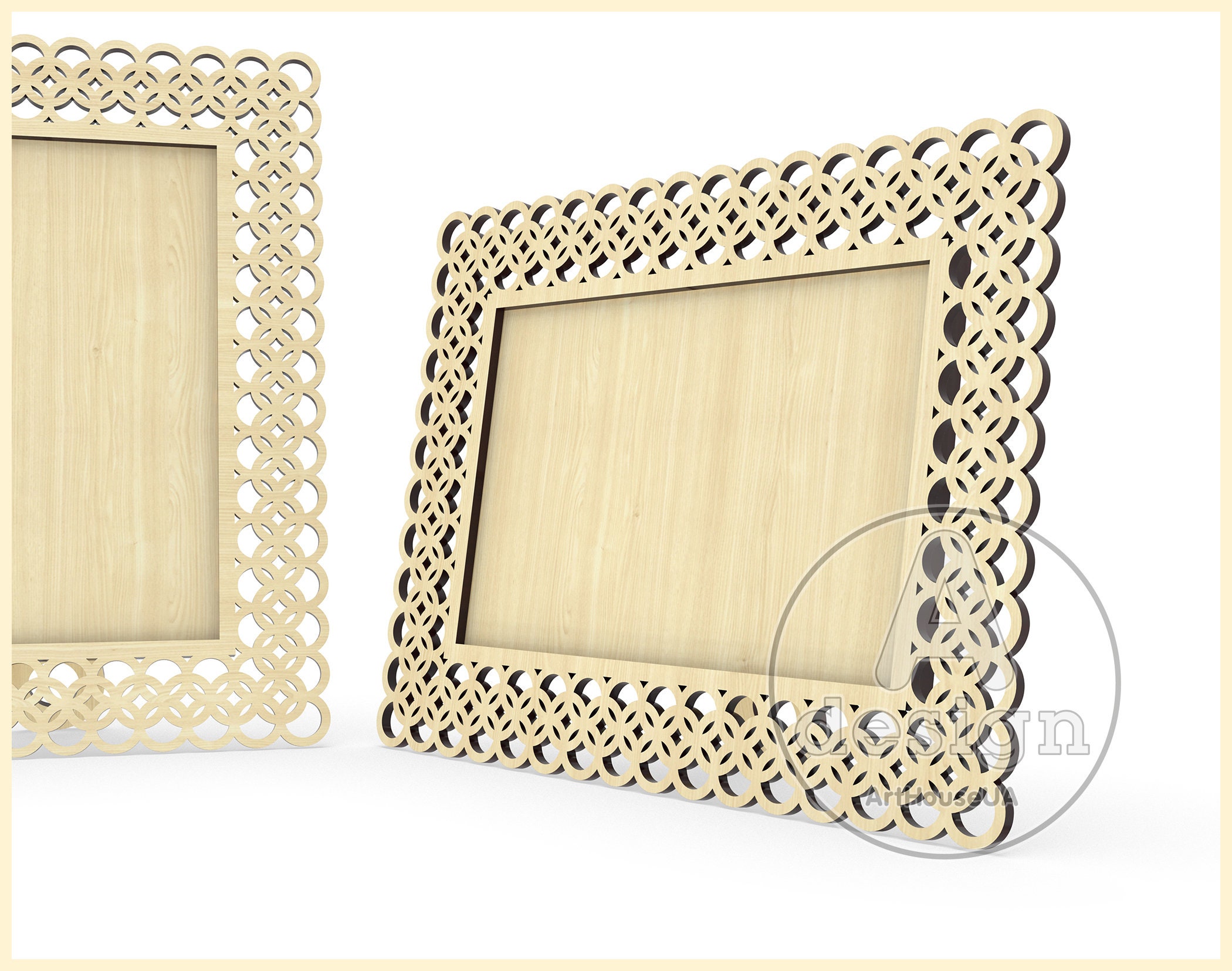 Photo Frame Vector File Laser Cut Photo Frame Wall Art Photo Etsy UK