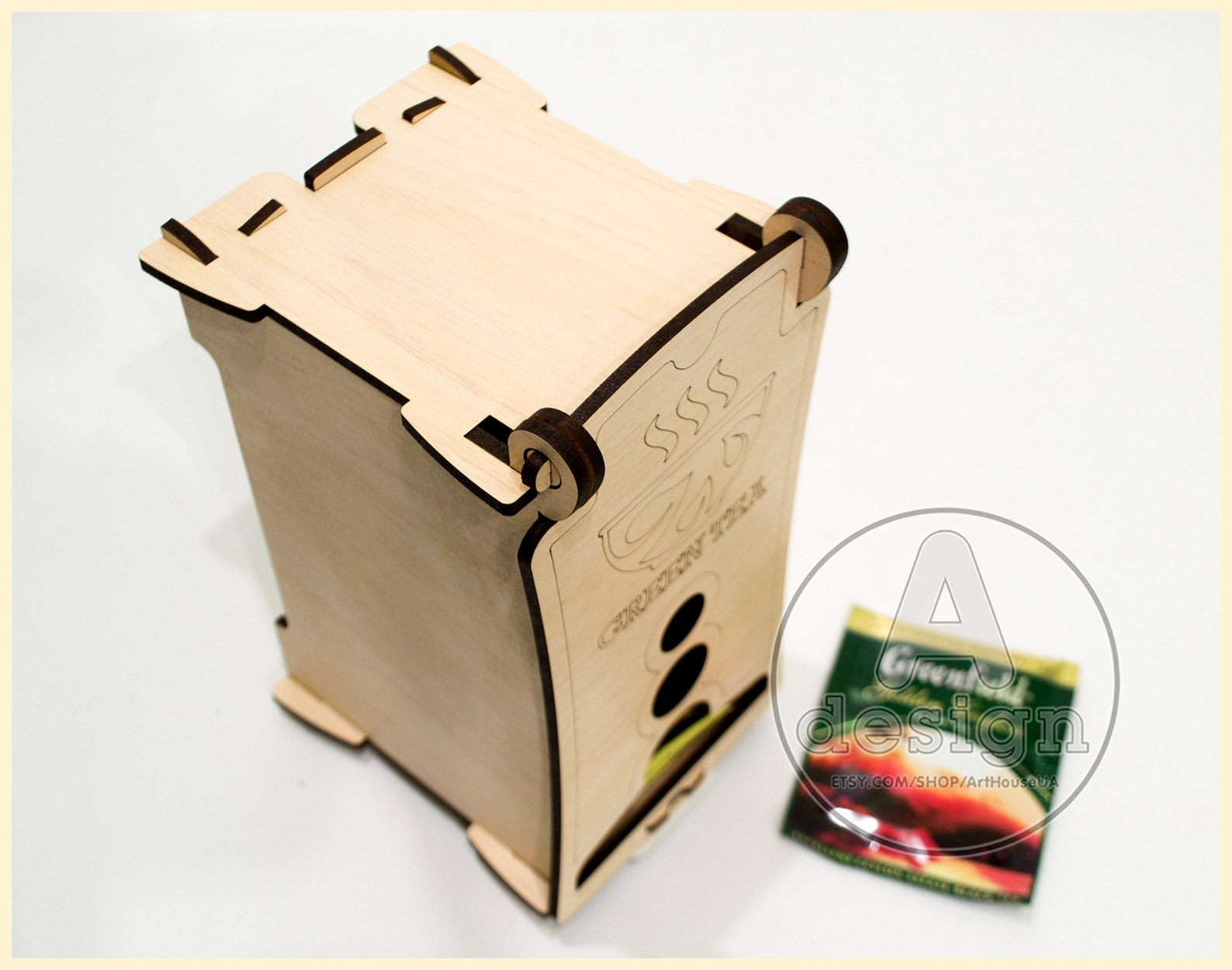 Tea House Tea Holder Box Tea Bag Dispenser Tea Bag Holder Etsy