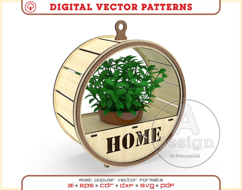 Pendant Garden Stand for Flowers Vector File DXF Hanging - Etsy
