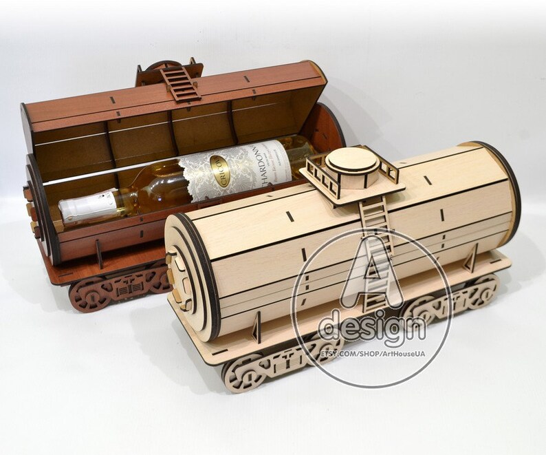 Wine box Wood wine box Plywood wine box Vine box Wine Etsy