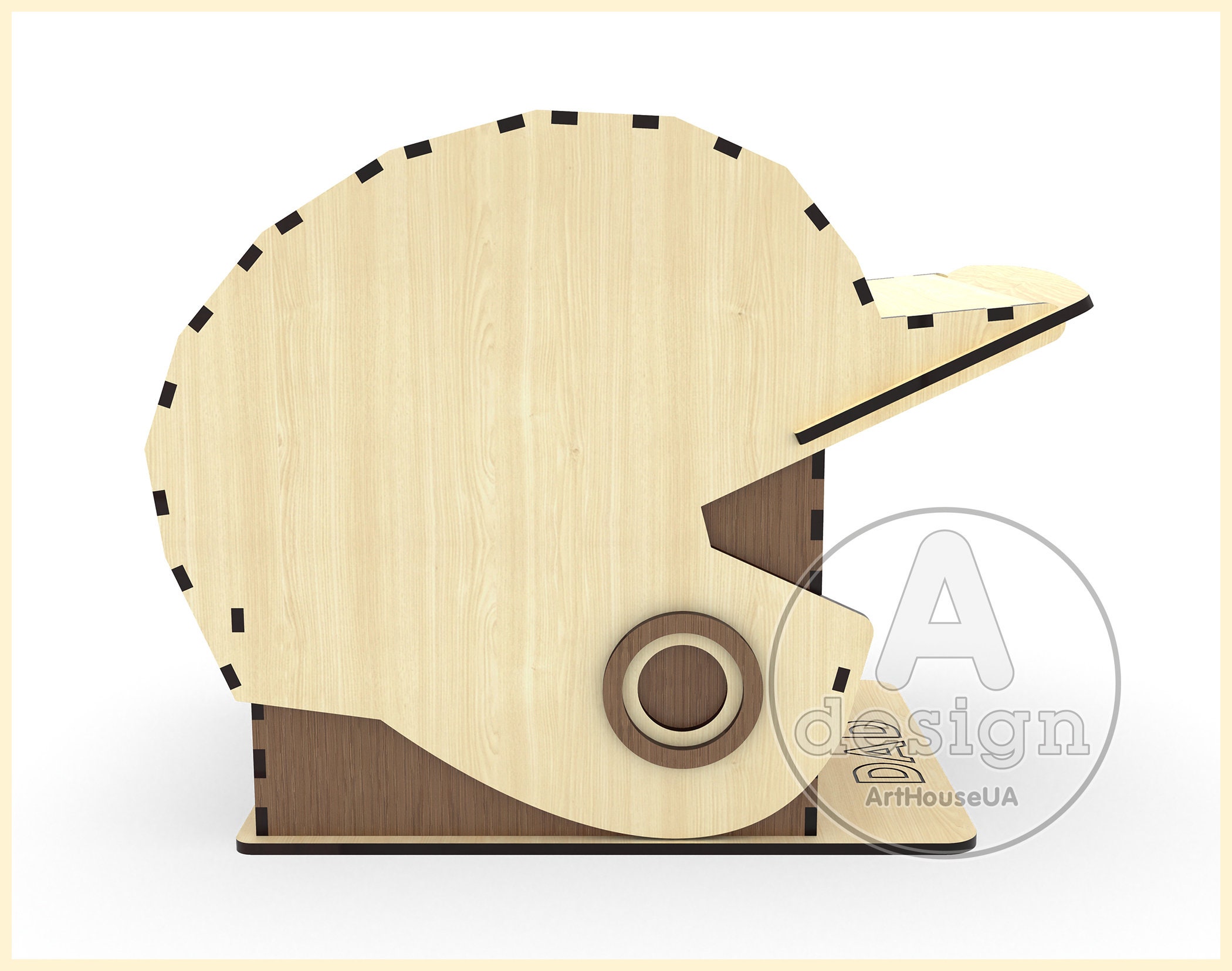 Box Layout Helmet Baseball Helmet Like Box Vector File for Laser Cut Machines and ...
