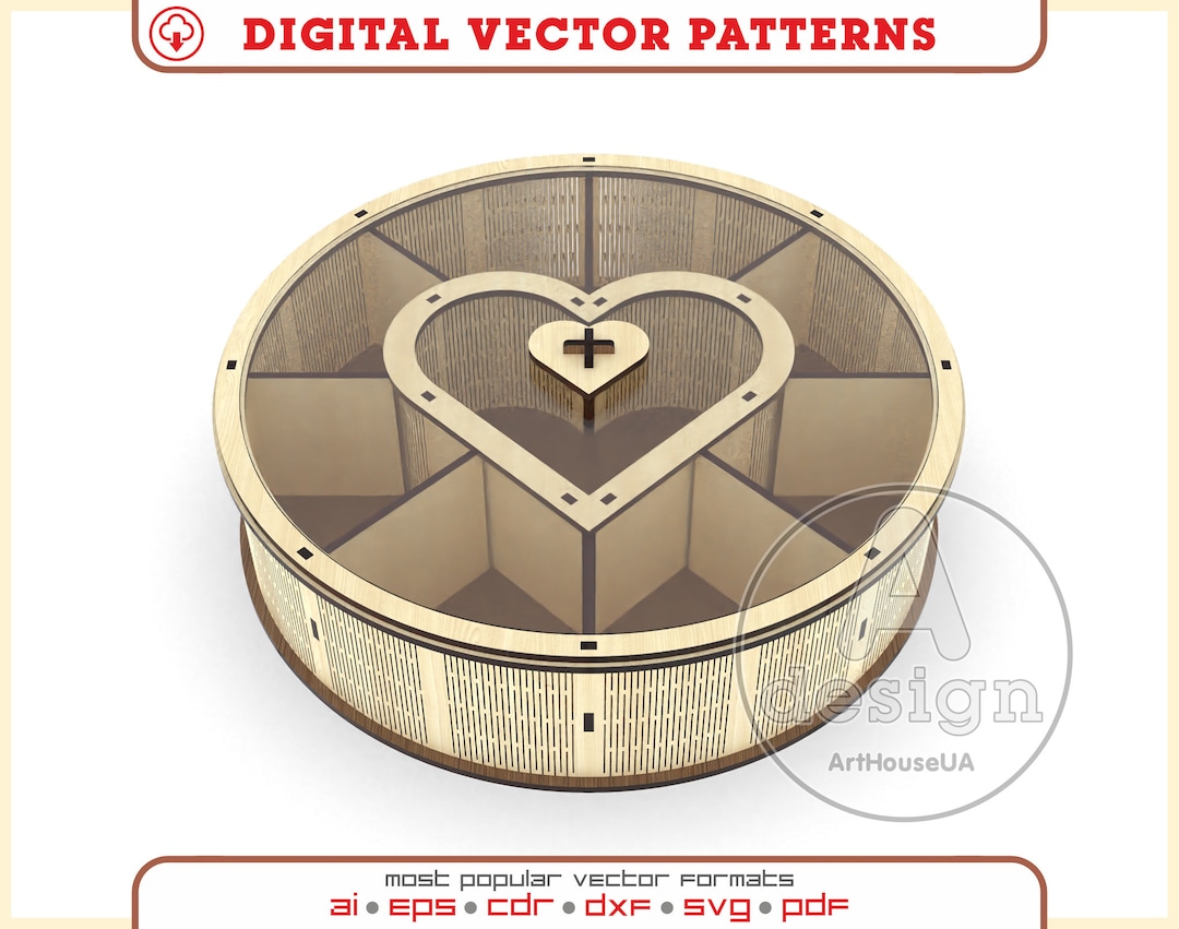 Candy Box Laser Cut Vector SVG File, Perfect DIY Presents Gift Box File ...