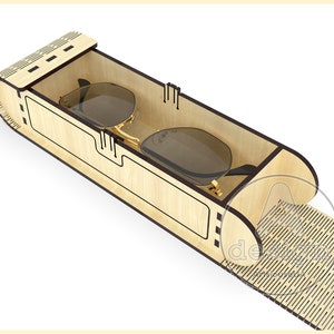 Glasses Storage Case SVG Laser Cut File Wooden Eyeglass Holder Box Design image 7