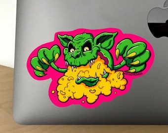 The Cheddar Goblin from Mandy Decal  -- For Cars, Laptops, and More!  -- Use Inside or Outside  -- Sicks To Any Flat Smooth Surface