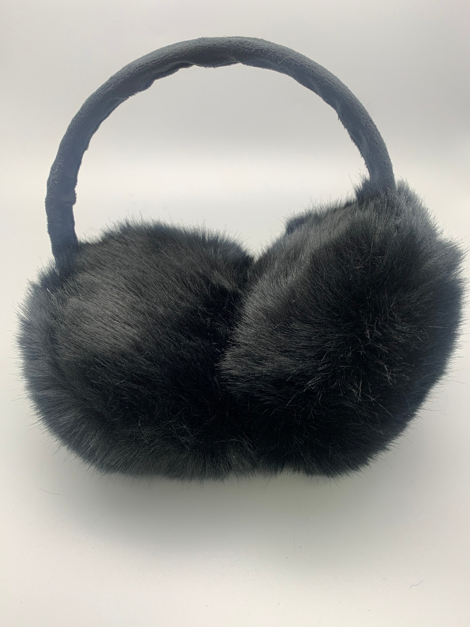 Faux fur Earmuffs Fluffy ear muffs Ear Warmers BLACK Etsy