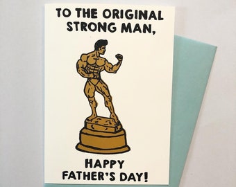 Original Strong Man, Father's Day Card