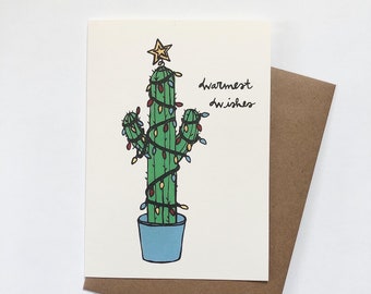 Christmas Cactus, Holiday Card