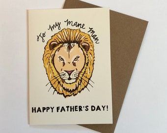 Mane Man, Lion, Father's Day Card