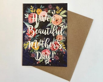 Beautiful Mother's Day Floral, Mother's Day Card