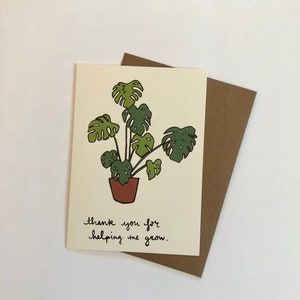 Monstera Plant, Thank You Card image 1
