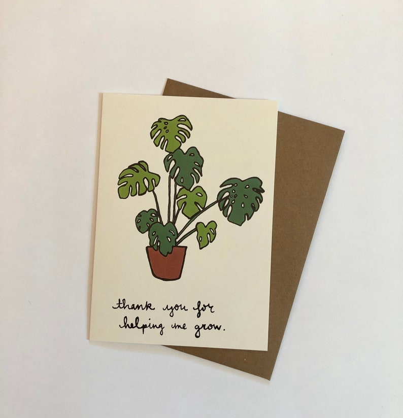 Monstera Plant, Thank You Card image 1