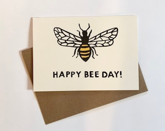Fête des abeilles, carte d'anniversaire