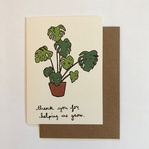 Monstera Plant, Thank You Card image 2