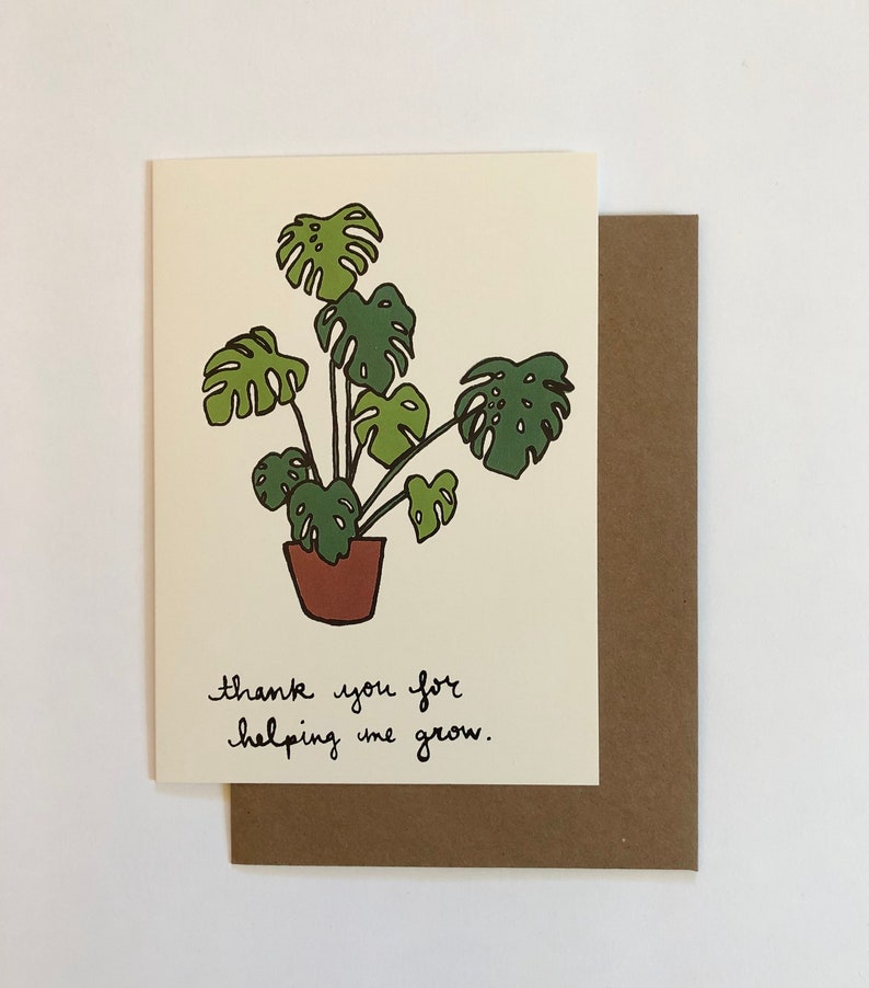 Monstera Plant, Thank You Card image 2