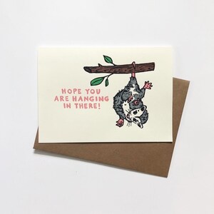 Hanging In There, Opossum Everyday Card