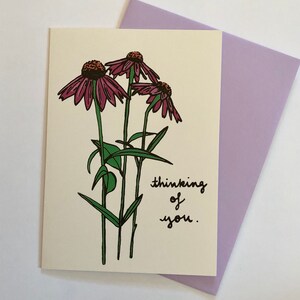 Purple Coneflowers, Condoléances/Carte Miss You