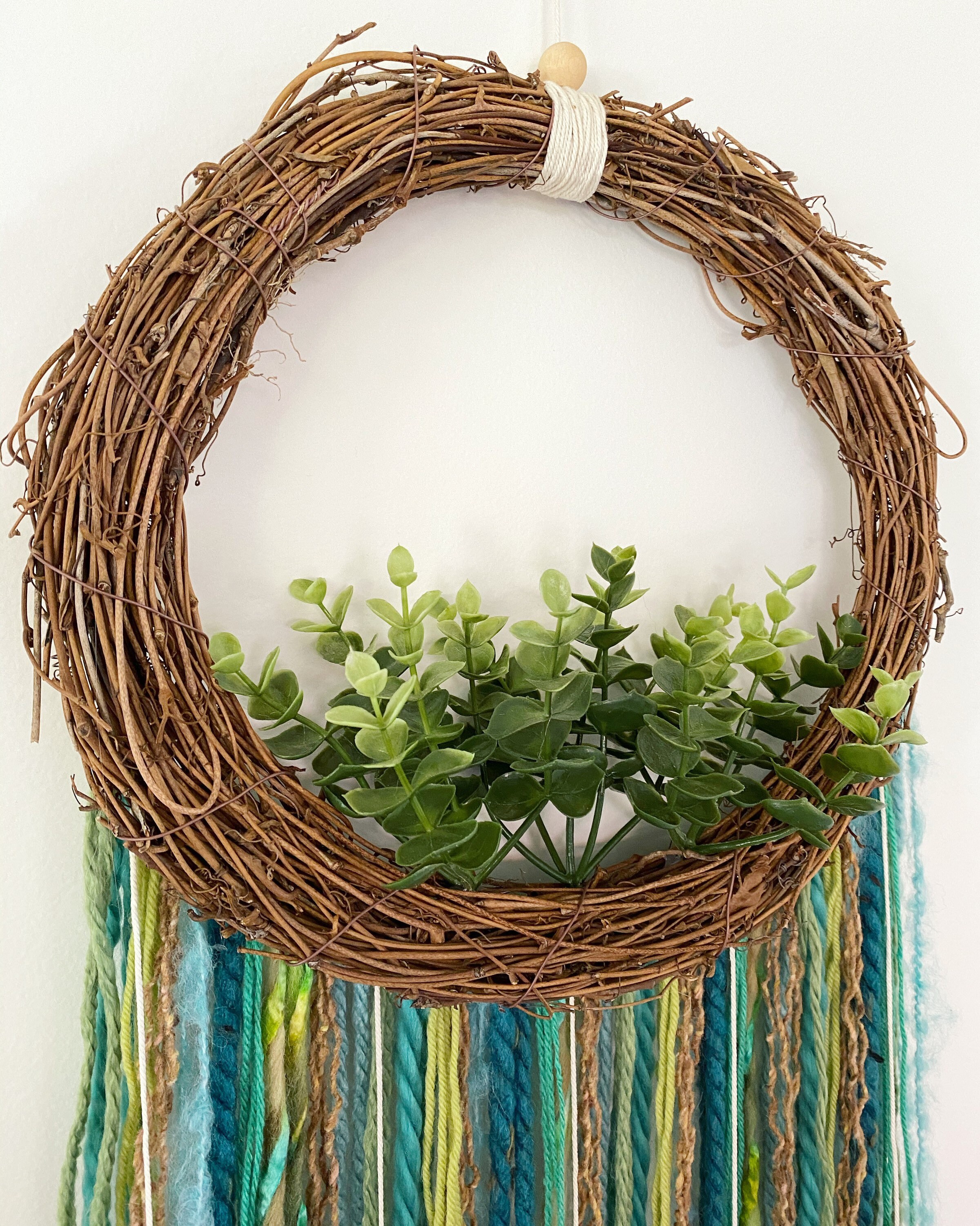 Wreath Wallhanging Feather Wall Art Nursery Room Decor Boho | Etsy