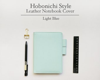 FREE SHIPPING Hobonichi cover, Hobonichi planner cover, Light Blue Color, A6 size, A5 size, B6 size
