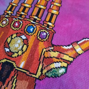 Infinity Gauntlet Cross Stitch (Pattern Only)