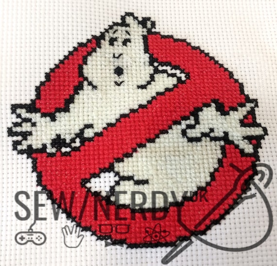 Ghostbusters  Inspired DIY Cross Stitch Kit For Intermediate Level