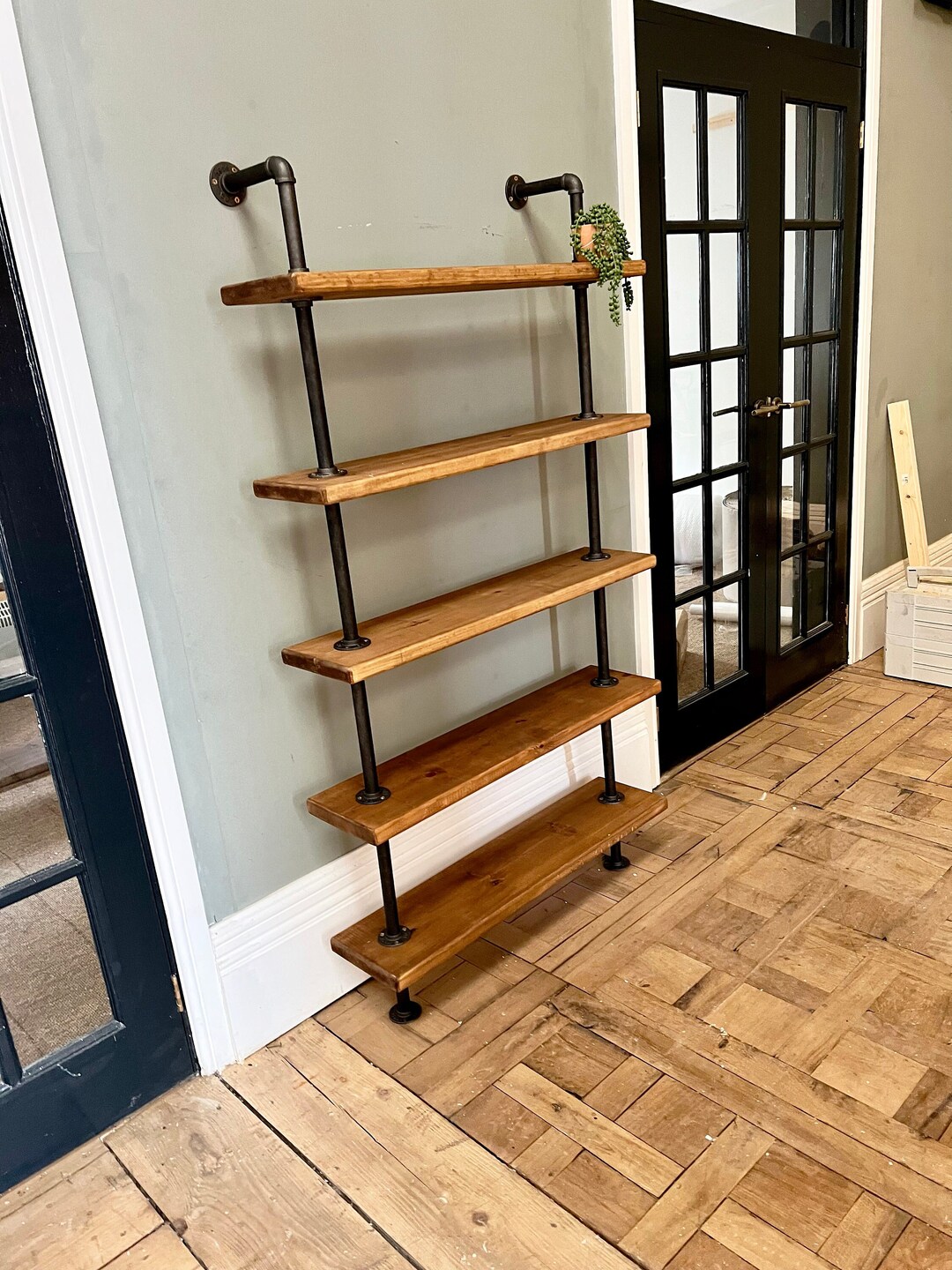 Pipe Shelving / Bookshelf / Storage Unit / Bookcase Attached to Wall