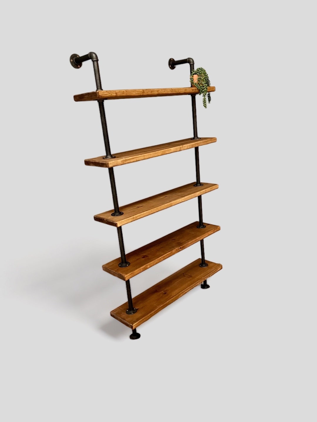 Pipe Shelving / Bookshelf / Storage Unit / Bookcase Attached to Wall