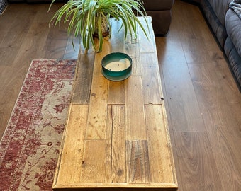 The Block-work: Seamless Solid Block Coffee Table with Metal Hairpin Legs