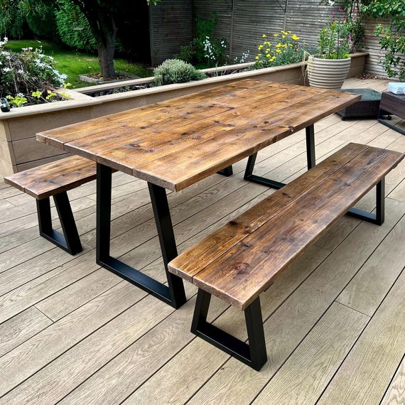 Reclaimed Wood Outdoor Dining Table