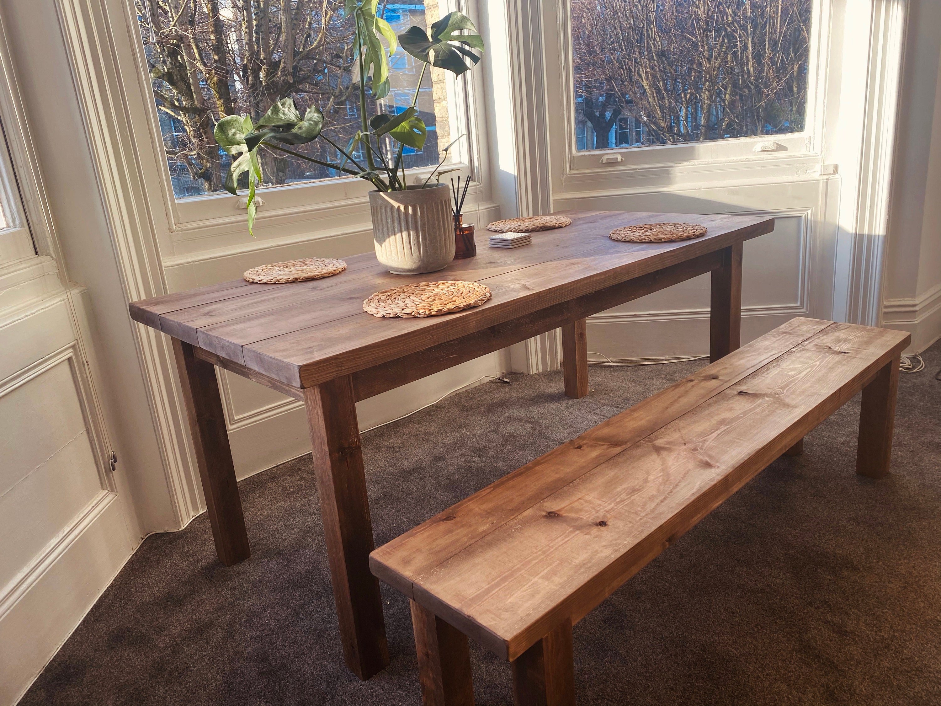 The Chunky Farmhouse Table : Kitchen Table Dining Table - Etsy UK