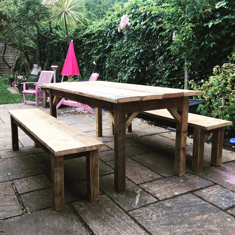 The Farmhouse Dining Table / Garden Table Reclaimed Wood Etsy