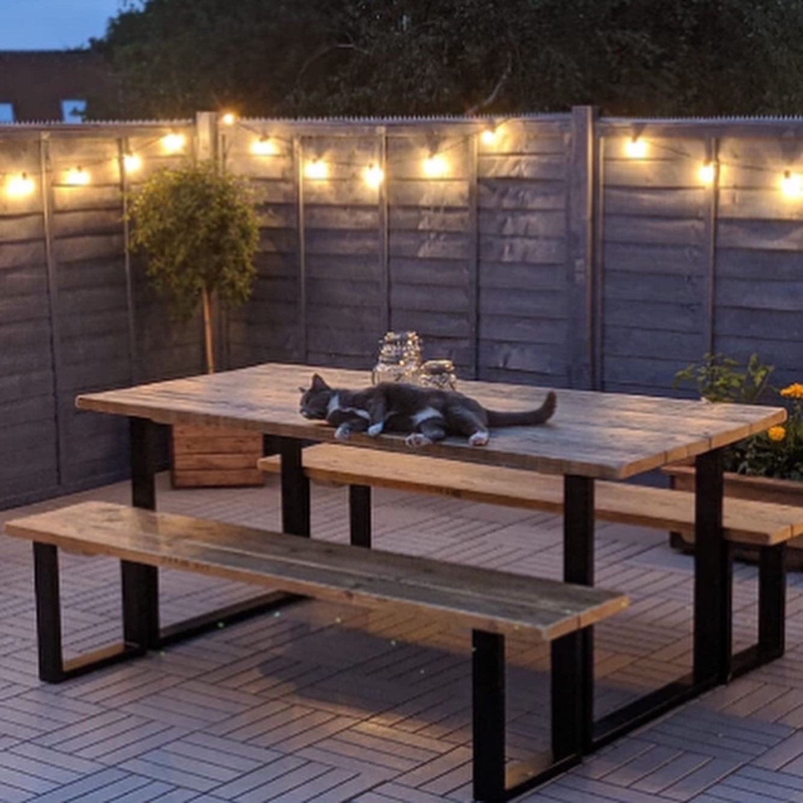 The Industrial Exterior Dining Table / Wooden Table / Wood - Etsy